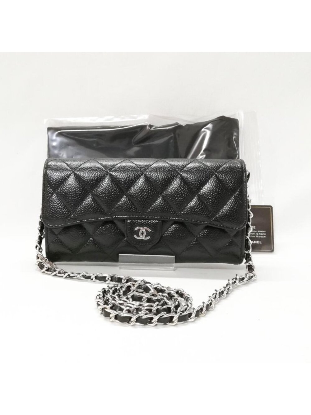 Chanel Caviar Leather Quilted Wallet Black